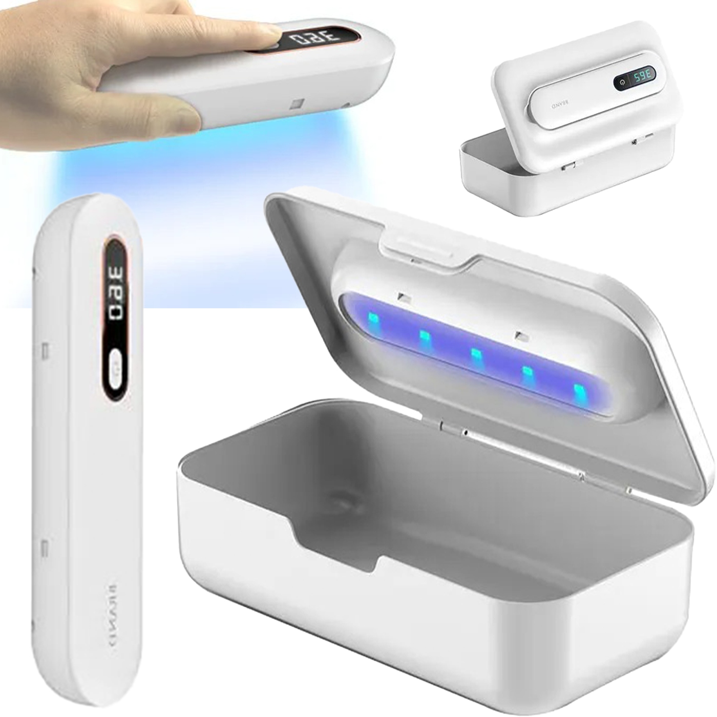 Uv sterilizátor 2v1 Hůlka Dezinfekce Telefon Šperky Protéza Přenosný