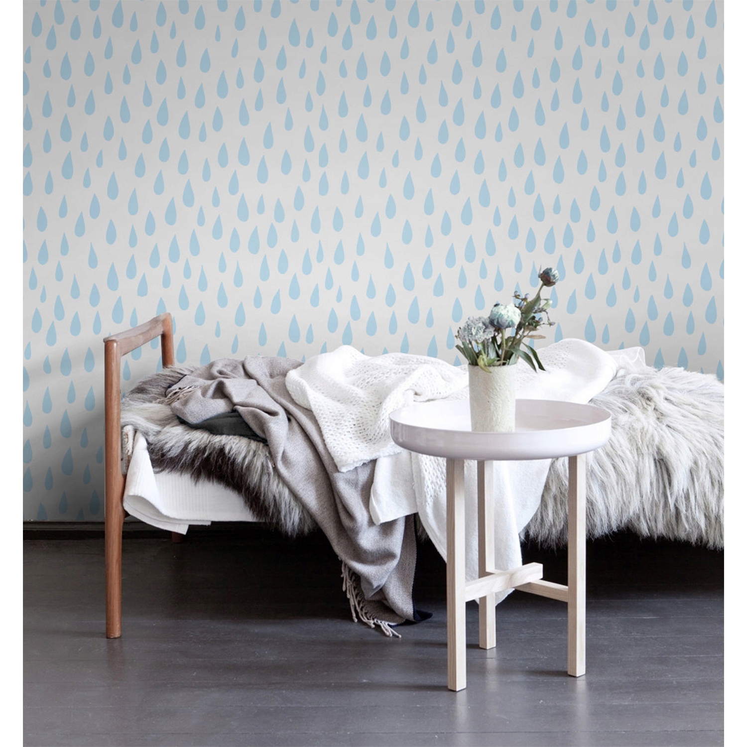 

Flizelina tapeta Krople deszczu 152x104 cm + klej