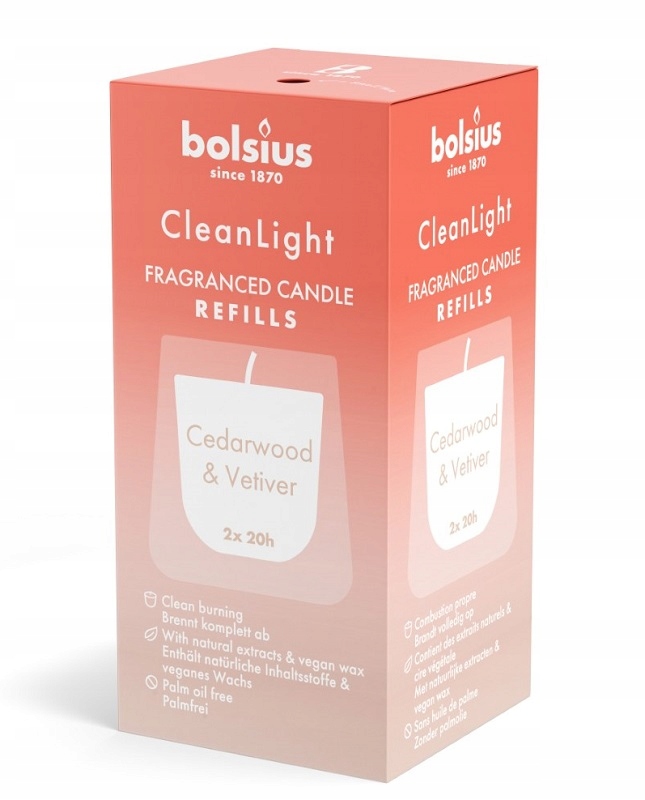 

Bolsius CleanLight wkład zapachowy Cedr Wetiweria