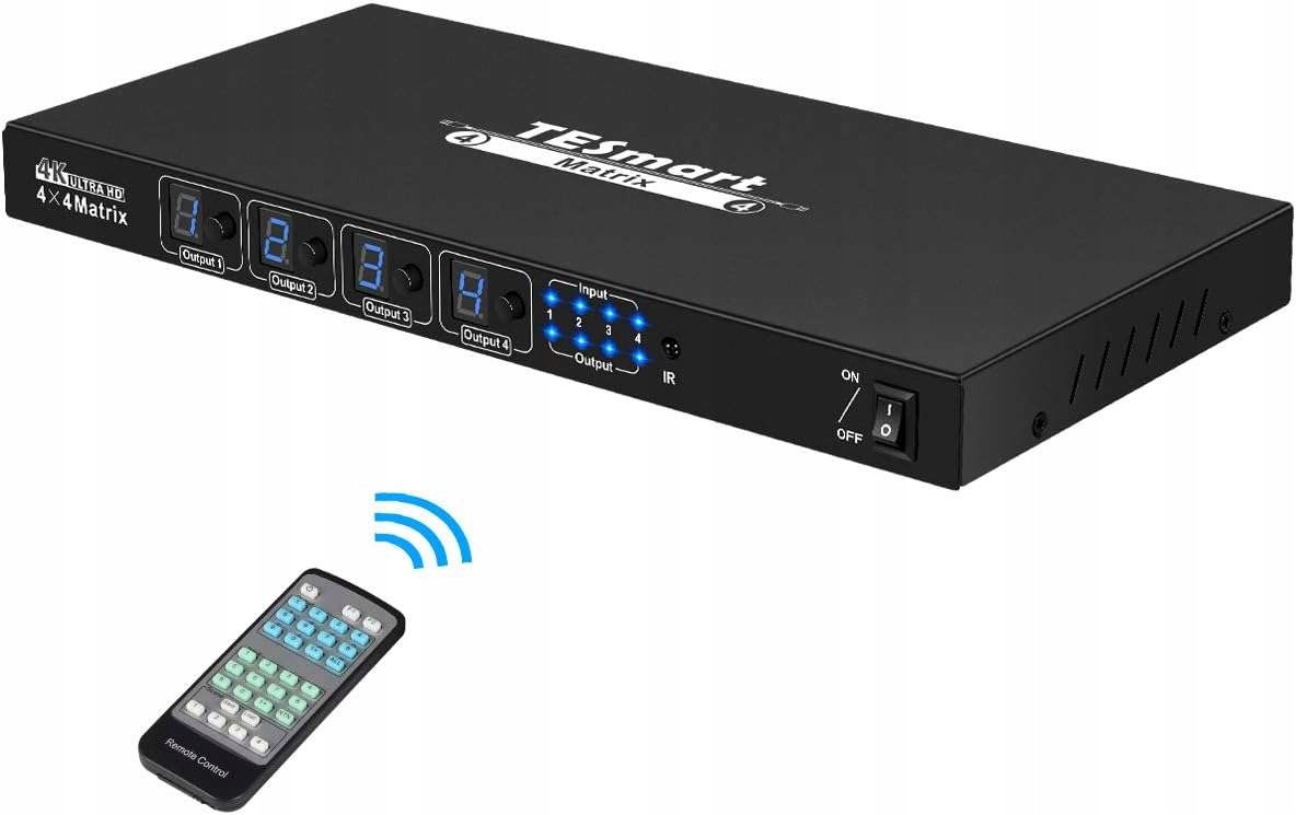 Przełącznik KVM switch Ultra HD 4K HDMI 1.4 4X4 HDCP 3D