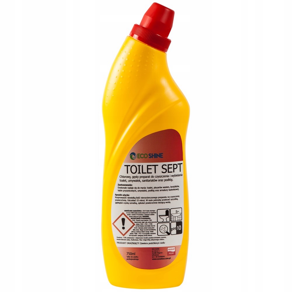 

Eco Shine żel do toalet myjąco Wybielający 750 ml