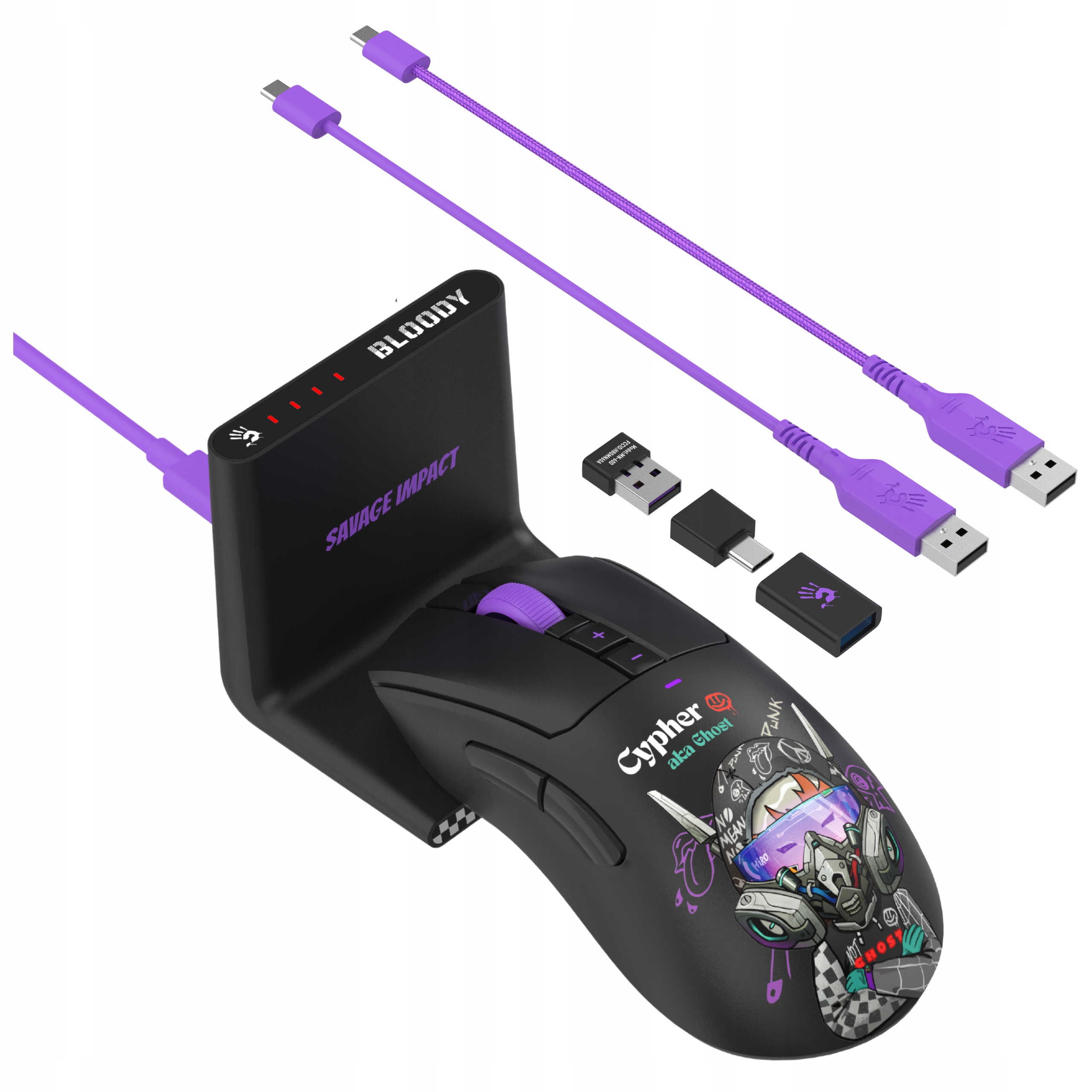 Mysz Bezprzewodowa Gamingowa Dla Graczy A4TECH R73 Ultra Duo 20000 Dpi