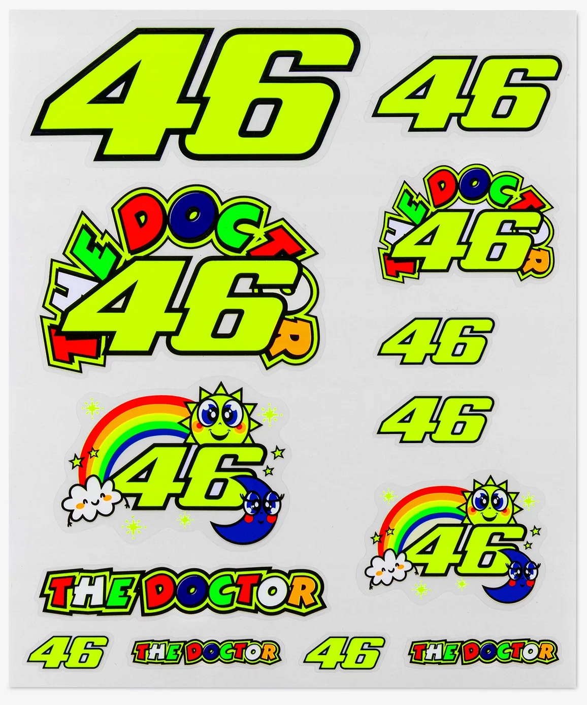 

VR46 Zestaw naklejek Valentino Rossi Doctor 46 x13
