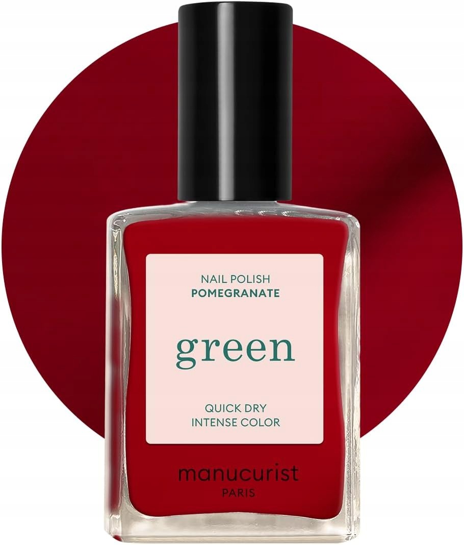 Manucurist Green Pomegranate Veganský rychleschnoucí lak bez lampy 15 ml