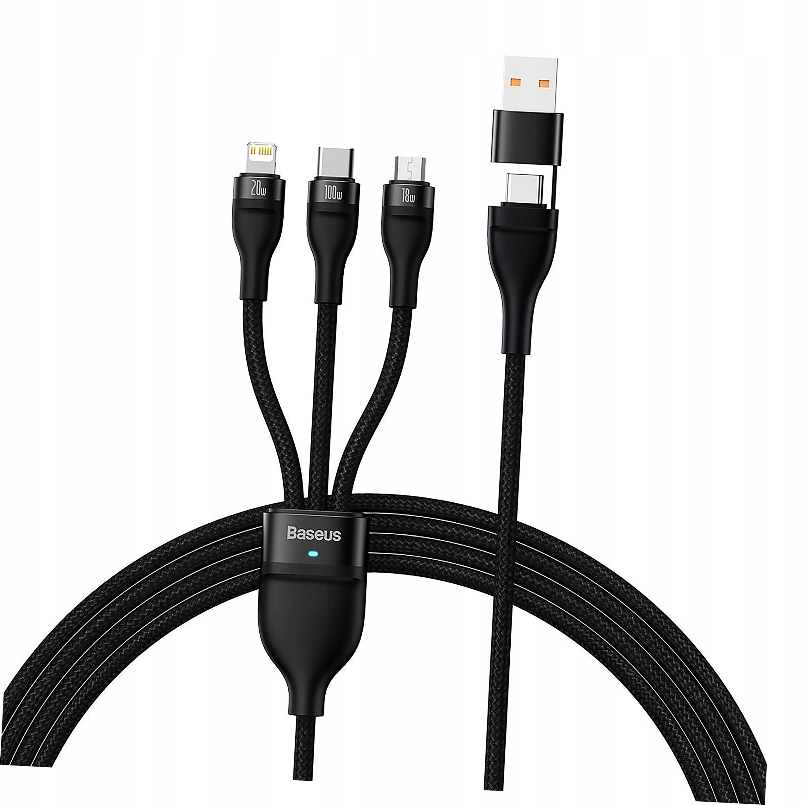 Baseus Flash Series II kabel Usb-c Usb Typ C Lightning micro Usb 100W