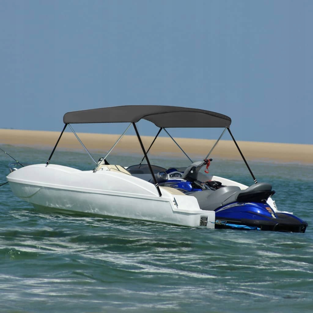 BIMINI DASZEK DO ŁODZI Z 2 PAŁĄKAMI ANTRACYT 180X1