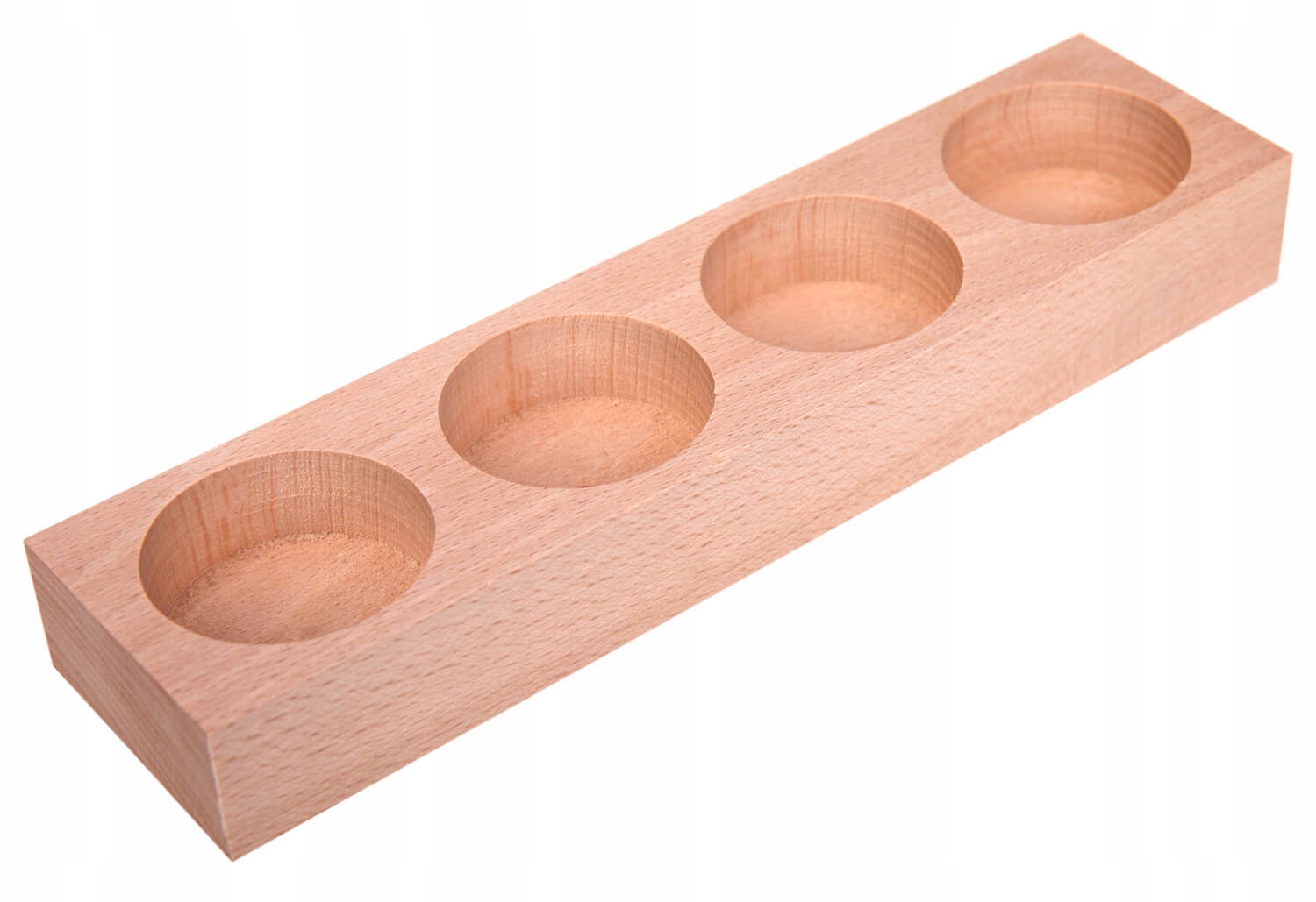 

Stojak Świecznik drewniany na 4 świeczki tealight