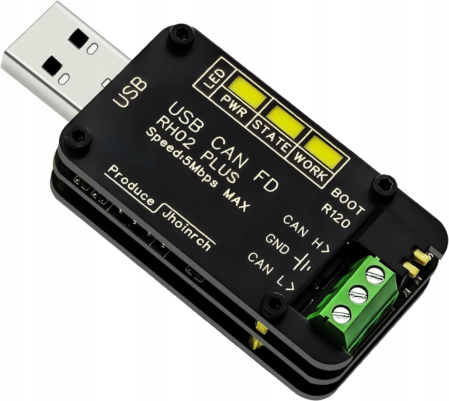 RH-02 Plus konwerter Usb na Can analizator magistrali CANable 5Mb Jhoinrch