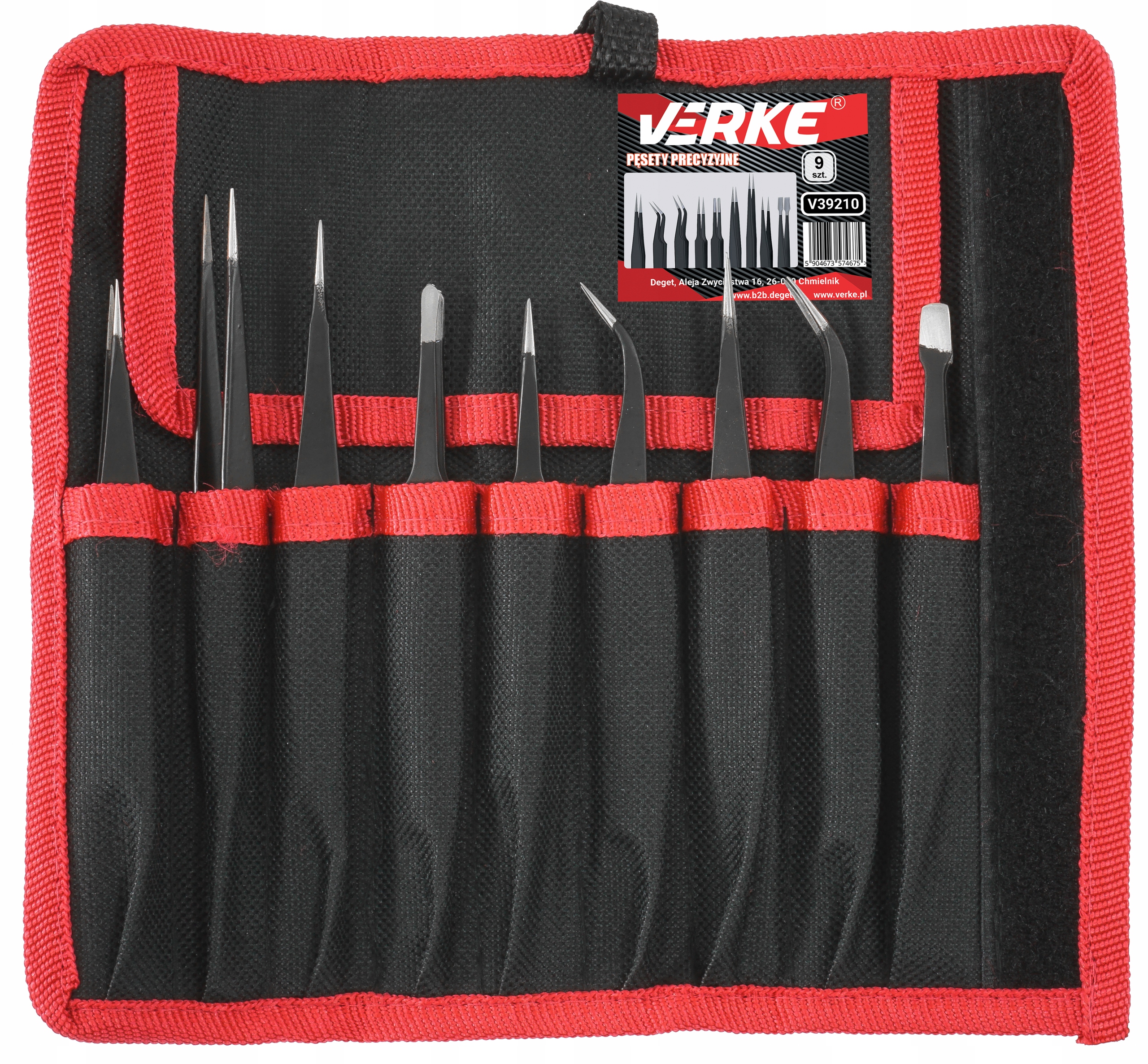 PĘSETY PRECYZYJNE ZESTAW UNIWERSALNYCH PRECYZYJNYCH PĘSET PINCET PĘSETA 9EL Marka Verke