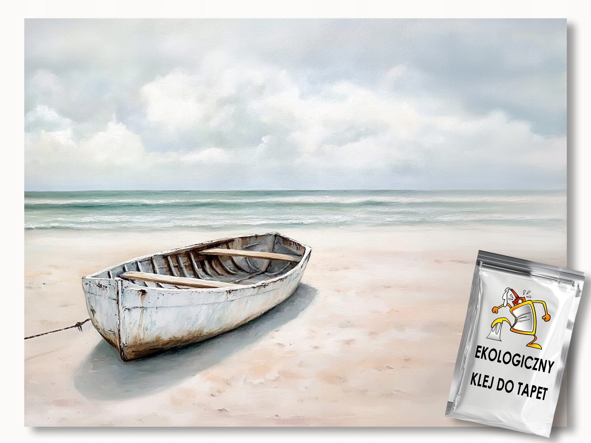 Fototapeta Flizelina Moře Pláž Vlny Písek Loď Loďka 208x146 130g