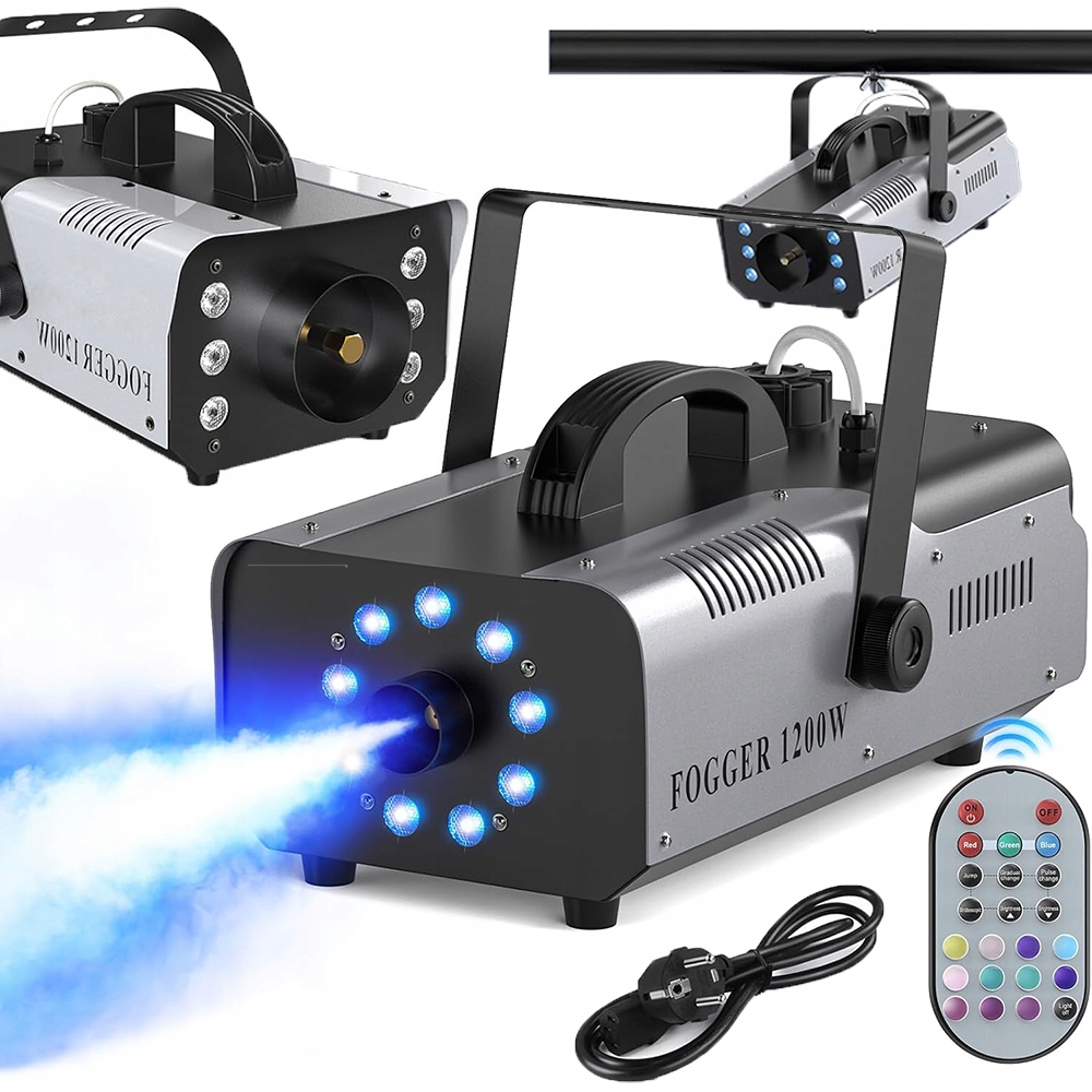 Výrobník Kouře, Mlha, Kouřová Mašina, 1200W Rgb Led Světlo, Dálkové Ovládání