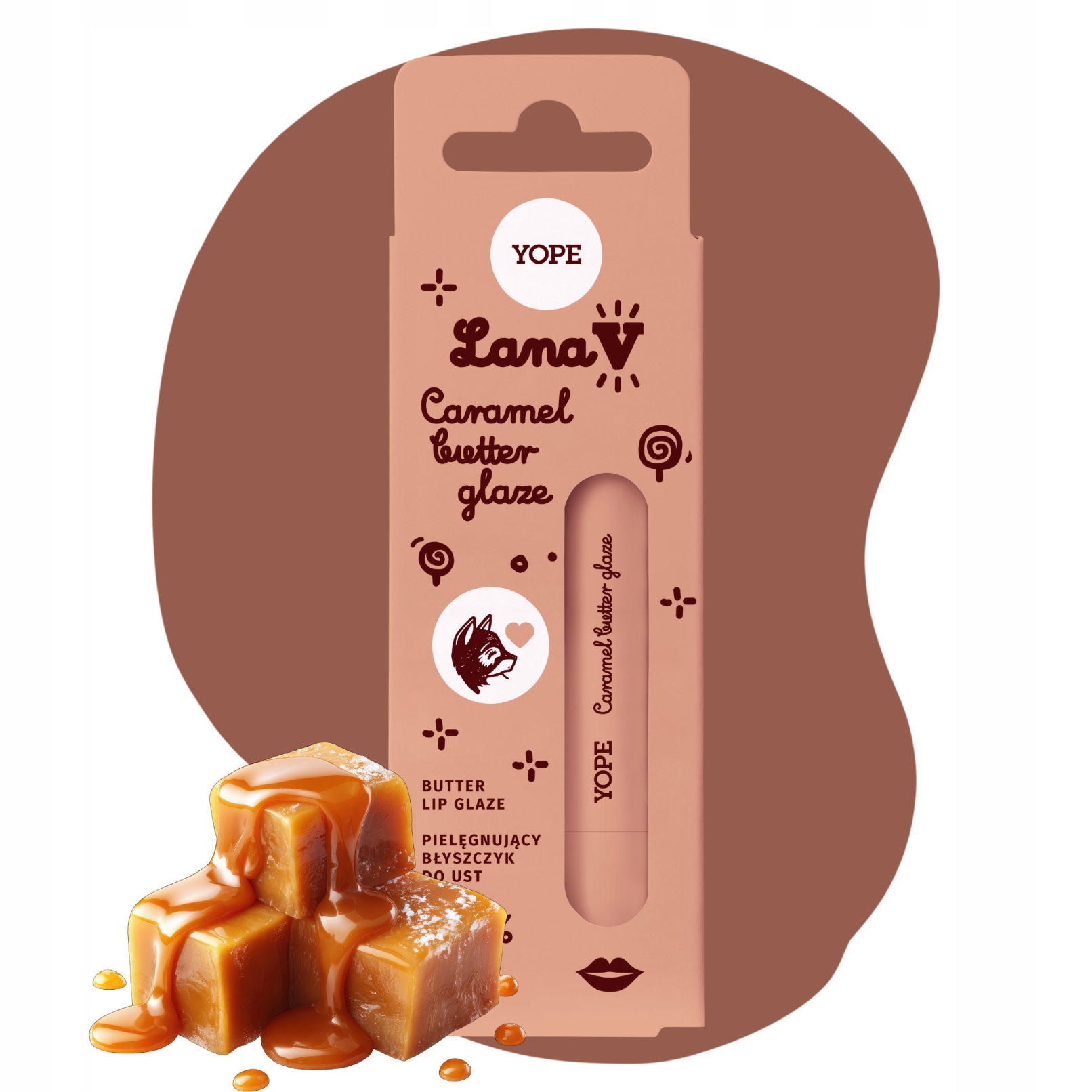 Yope Caramel Butter, lesk na rty, 8 ml 1 ks