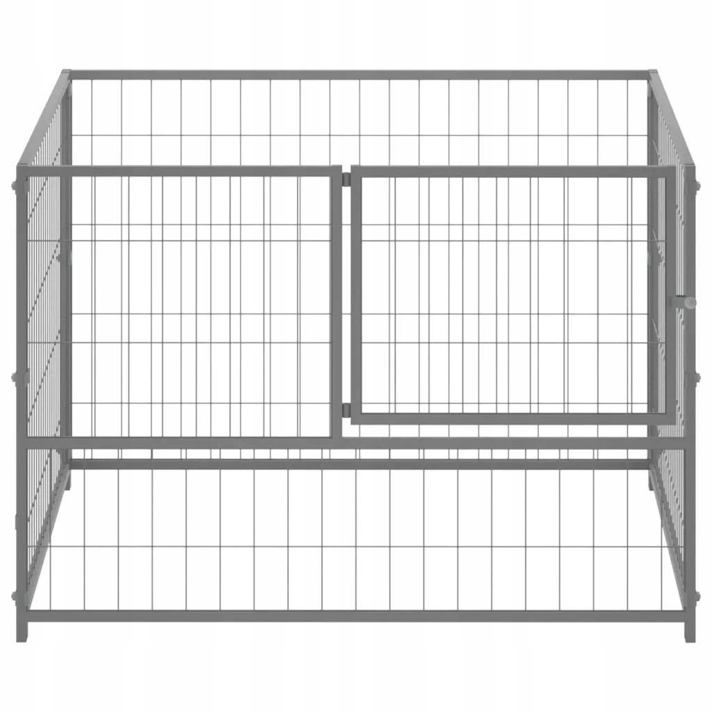 Levně vidaXL Kotec pro psa, stříbrná, 100x100x70 cm, ocelová