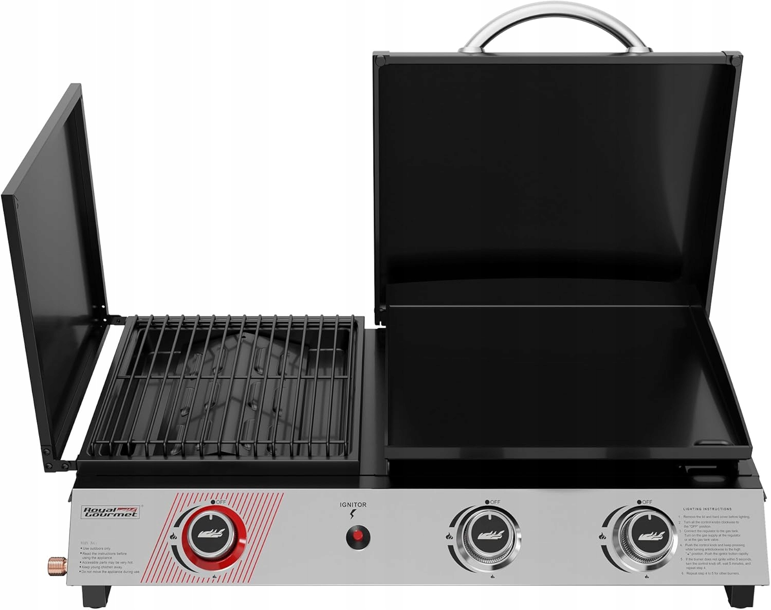 Royal Gourmet PD1301H-F Plancha Prenosný Plynový Gril Sporák 8,5KW
