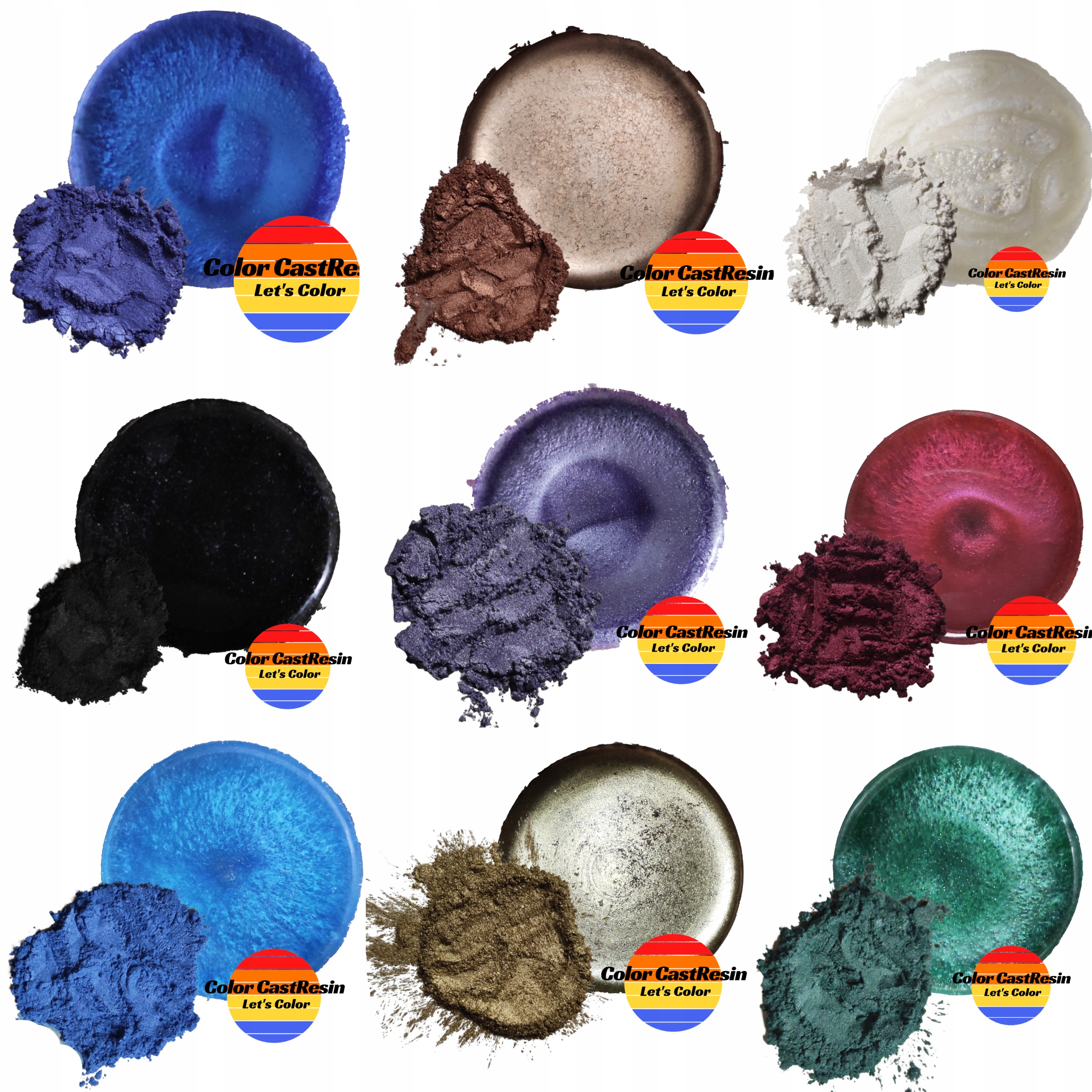 Barvník Pigment Pro Život 9ks Perlový Metalický