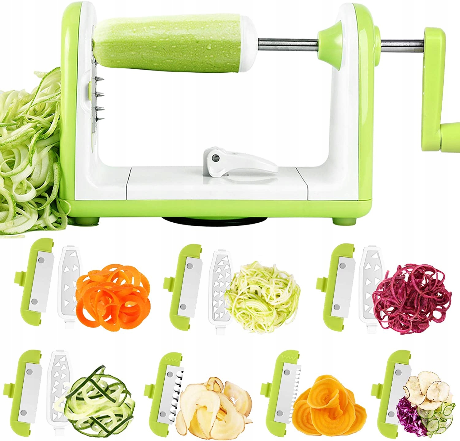 

Krajalnica spiralna do warzyw 15 w 1, z 7 Ostrzami