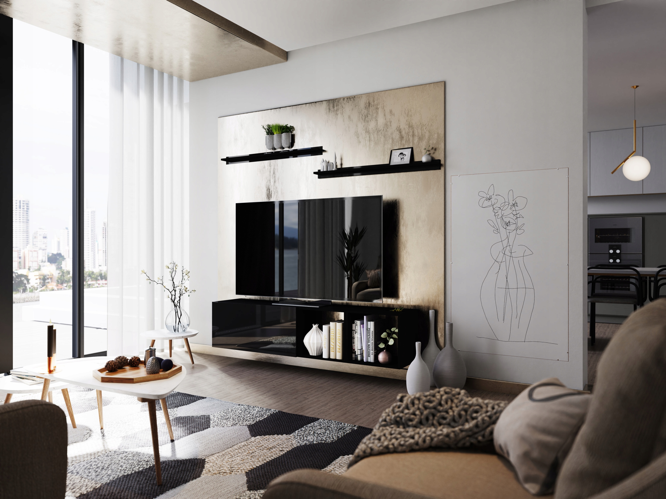 Nábytková Stěna Rtv Nábytek do obývacího pokoje 180 FMB17 O-sofa