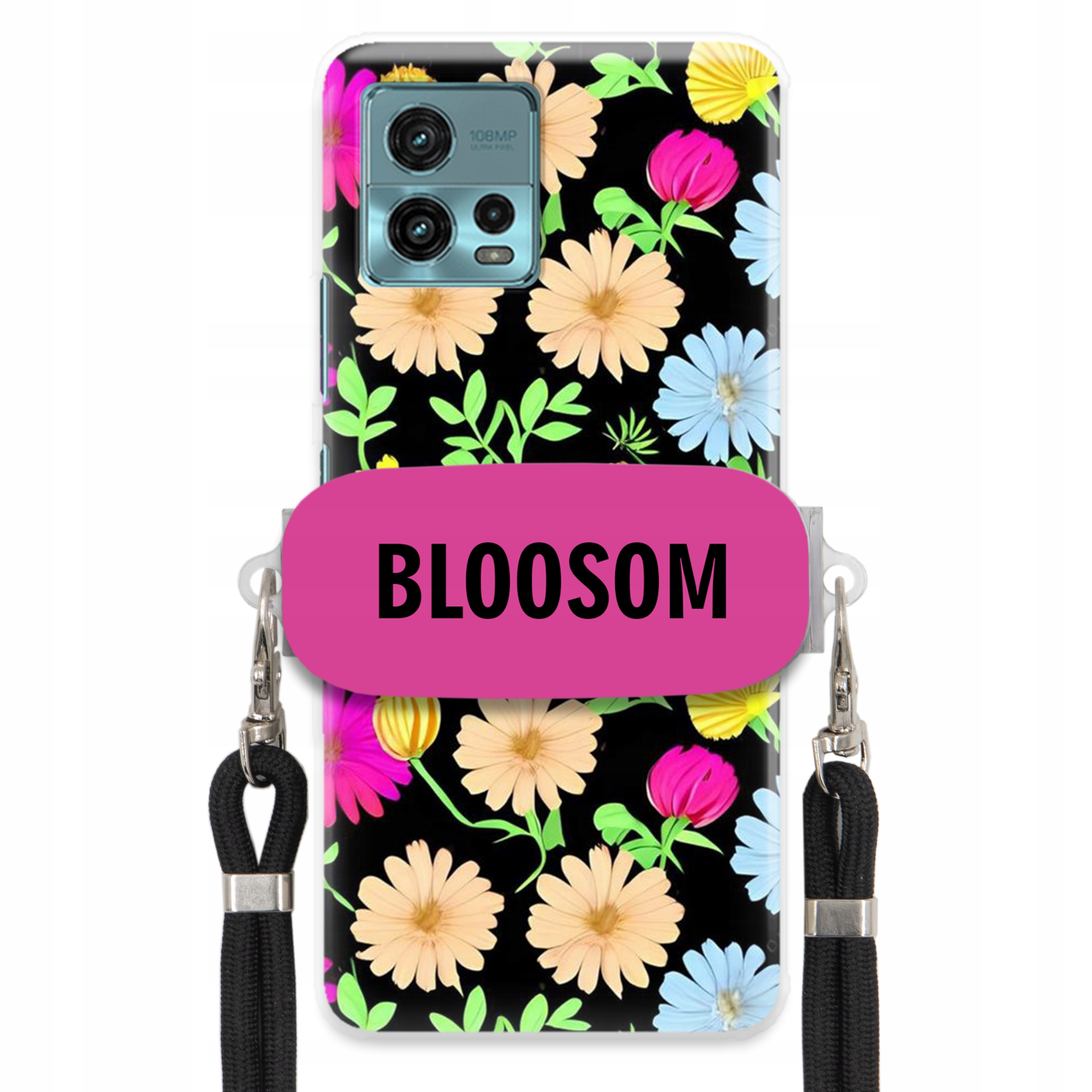 Puzdro Crossbody Držiak Pre Motorola G72 Puzdro Case Kvety Bloosom Flower