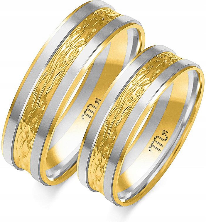 Moderní svatební prsteny pro pár 585 14 15 16 unikátní kolekce gravírování