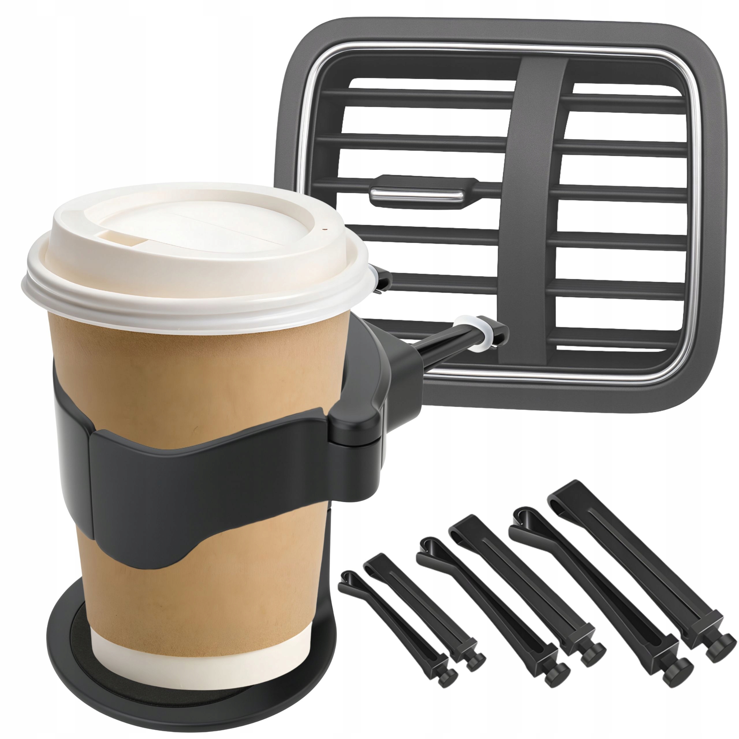 Uchwyt Na Napoje Do Samochodu Na Kubek Kratkę Nawiewu Regulowany Eva Abs