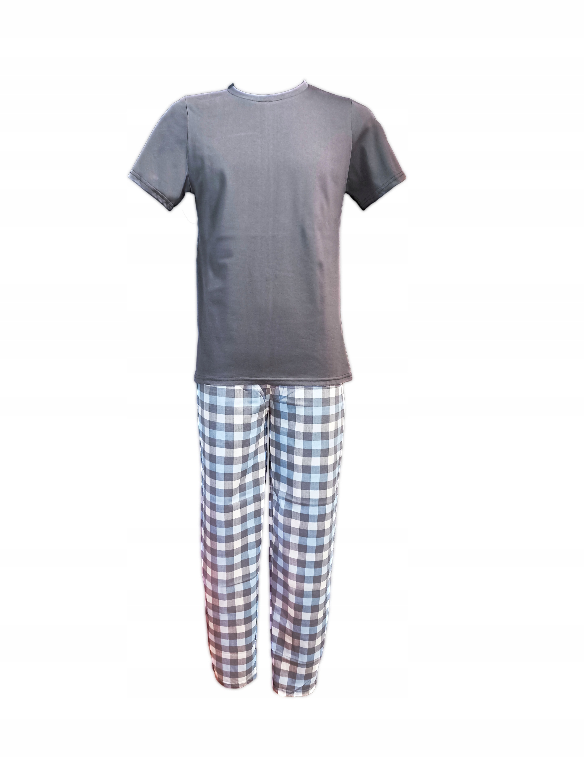 Pánské Pyžamo Kuba Vip Grafit Mřížka M