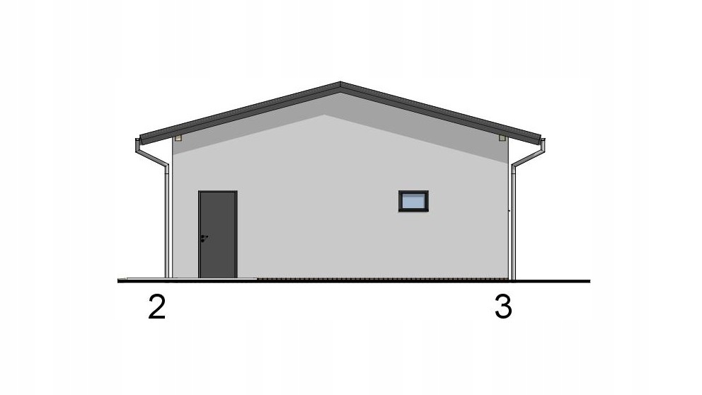 GARAŻ DWUSTANOWISKOWY G063 Długość 8 m