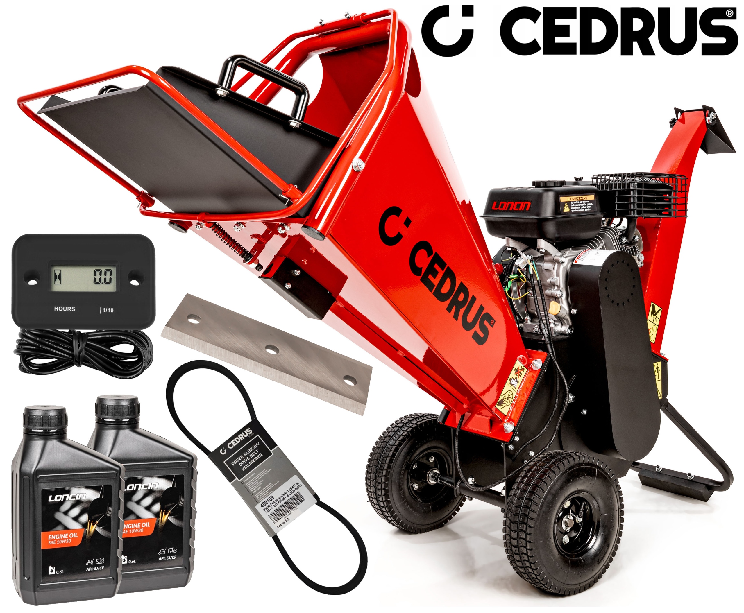 Rozdrabniacz Spalinowy Do Gałęzi Rębak Cedrus RB02 Loncin G200F 10CM 6,5KM
