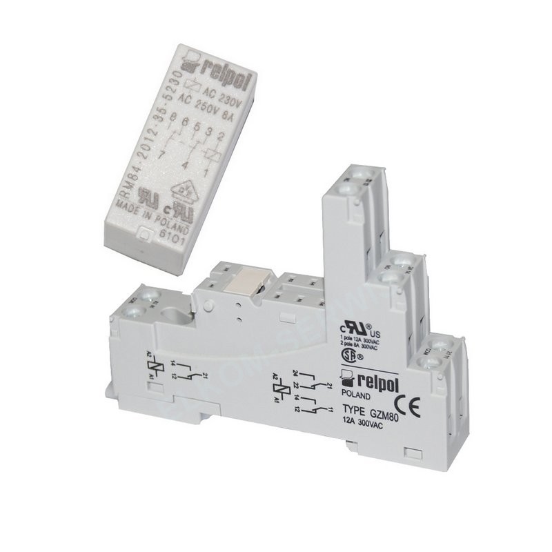

Podstawka GZM80 Przekaznik RM84 230V 2x 8A Relpol