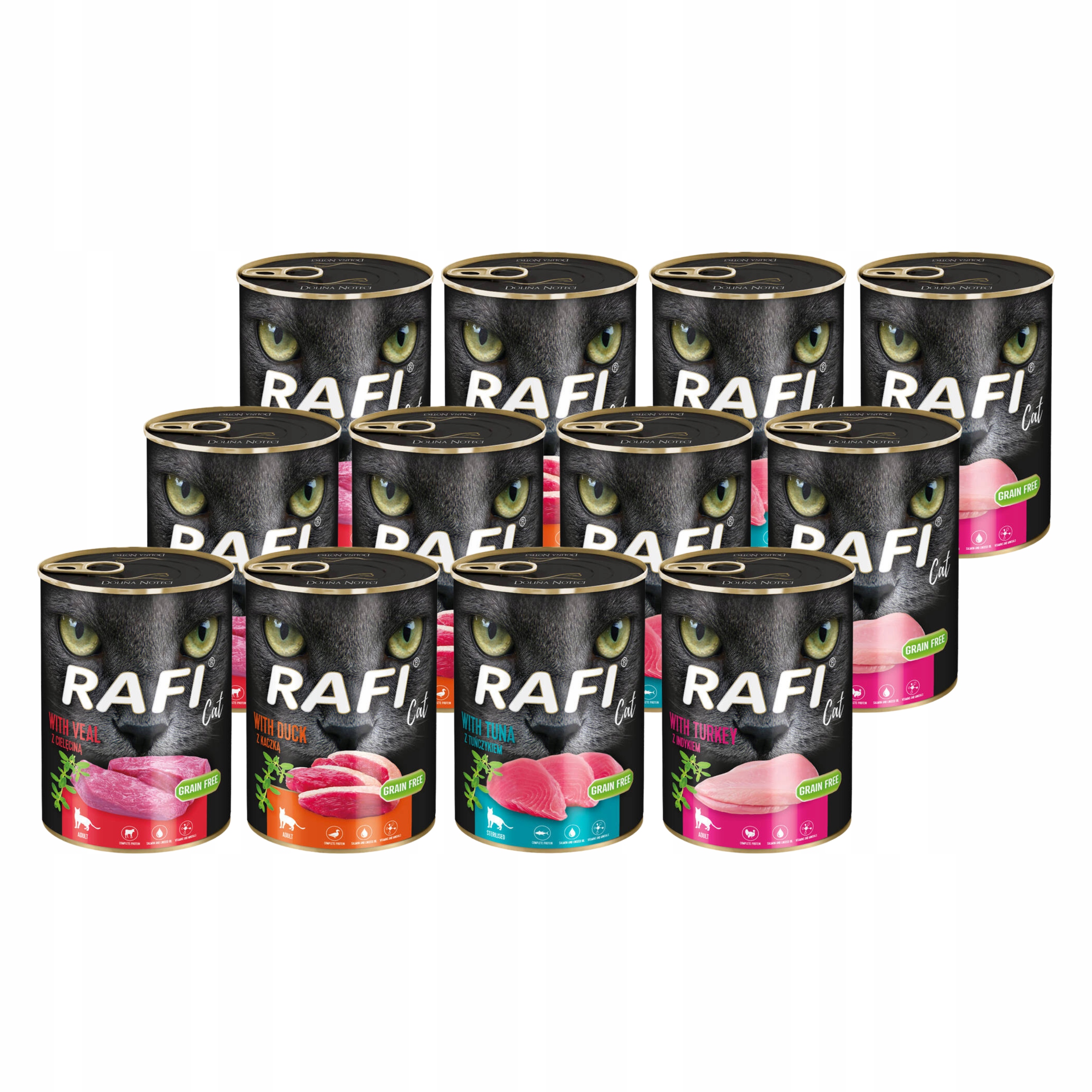 Rafi Cat Adult mokré krmivo pro kočky MIX Chutí 24 x 400 g