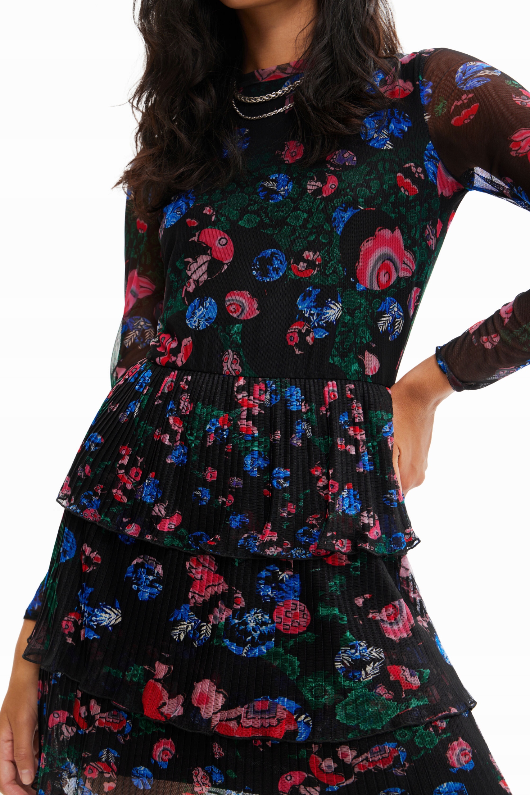 DESIGUAL sukienka SEA by LACROIX falbany S/M Marka Desigual