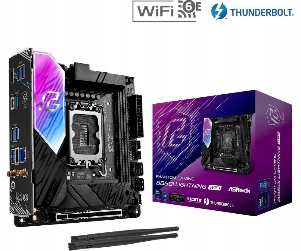 ASRock Mb Sc LGA1851 B860I Lightning Wifi, Intel B860, 2xDDR5, …