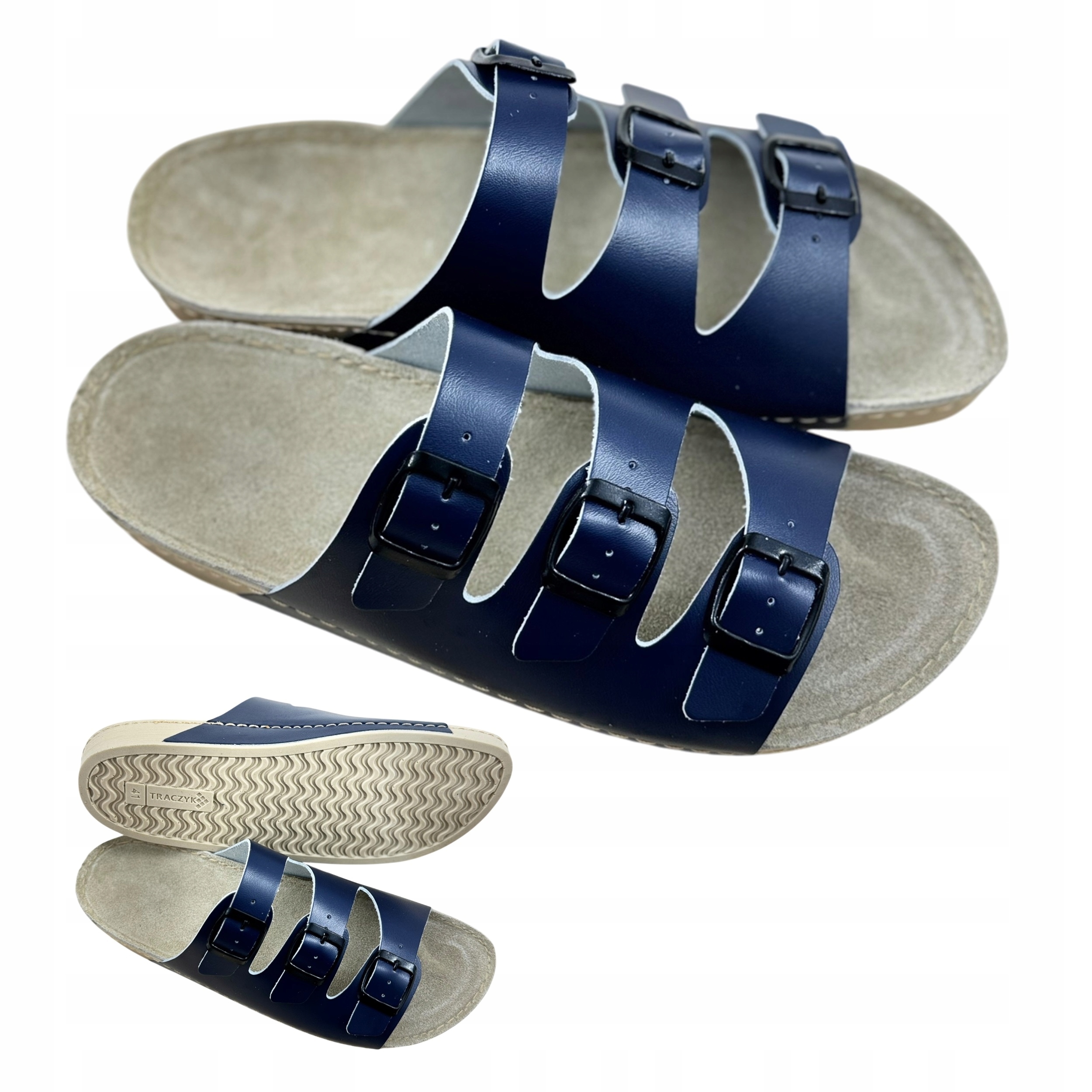 Anatomické Nazouváky Kožené Nastavitelné Tmavě Modré Profilované Výrobce vel.43