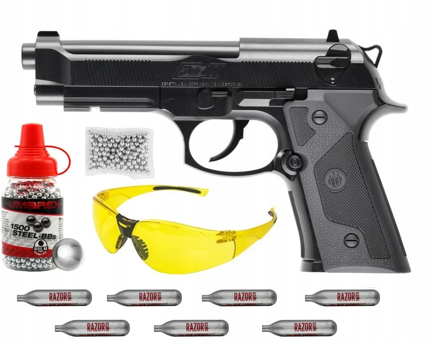 Beretta Elite II 4,5 mm Pistolet wiatrówka 10 Kapsuł CO2 Śrut BBs 1500szt.