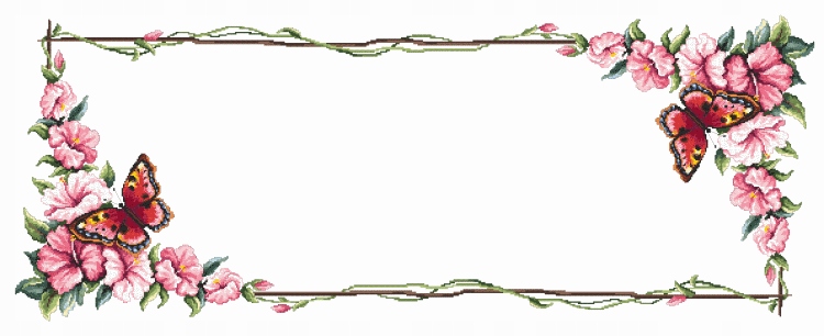 Vyšívací sada Běhoun s motýlem