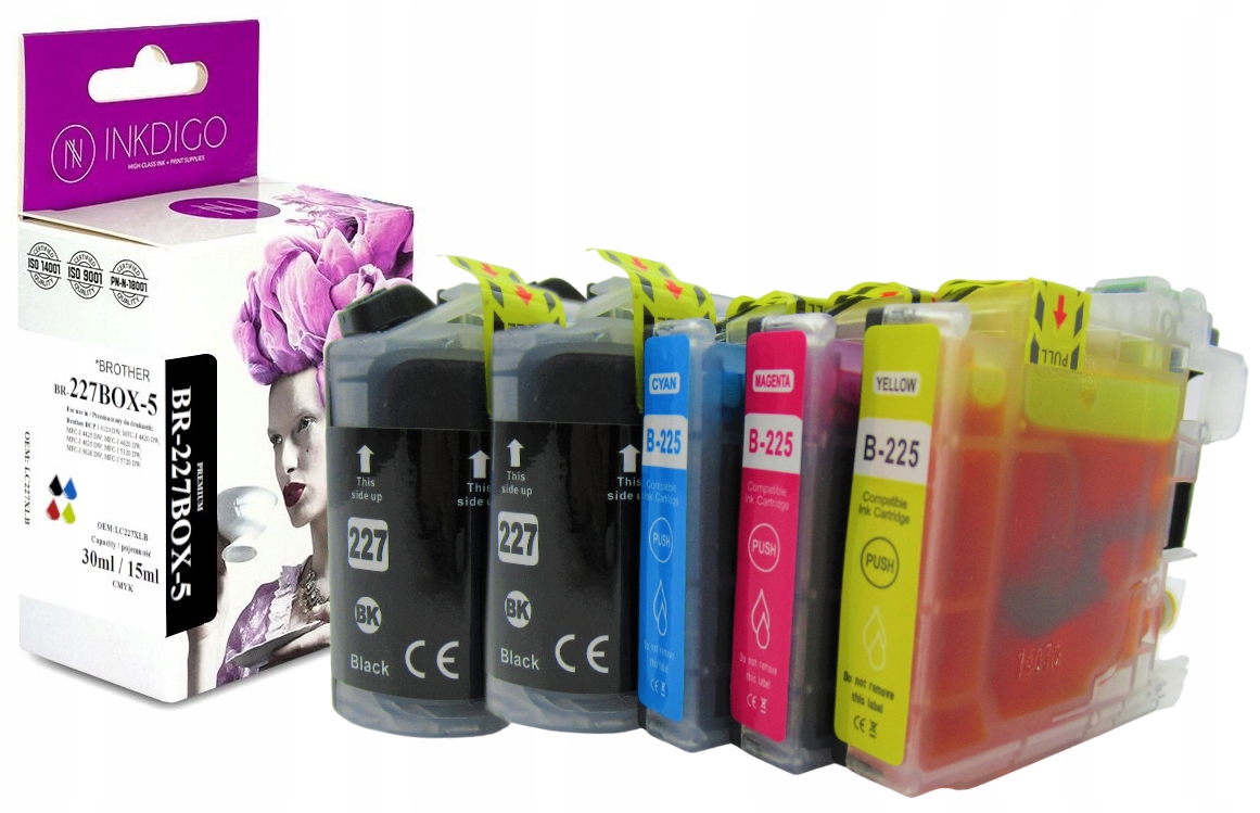 

5x Tusz Do Brother LC227 DCP-J4120DW MFC-J4420DW