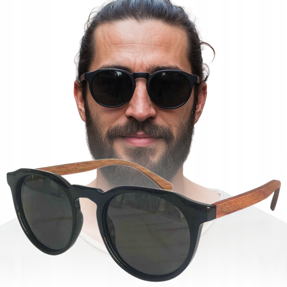 Okulary przeciwsłoneczne Gepetto Yukon Blackberry z polaryzacją, UV400 etui