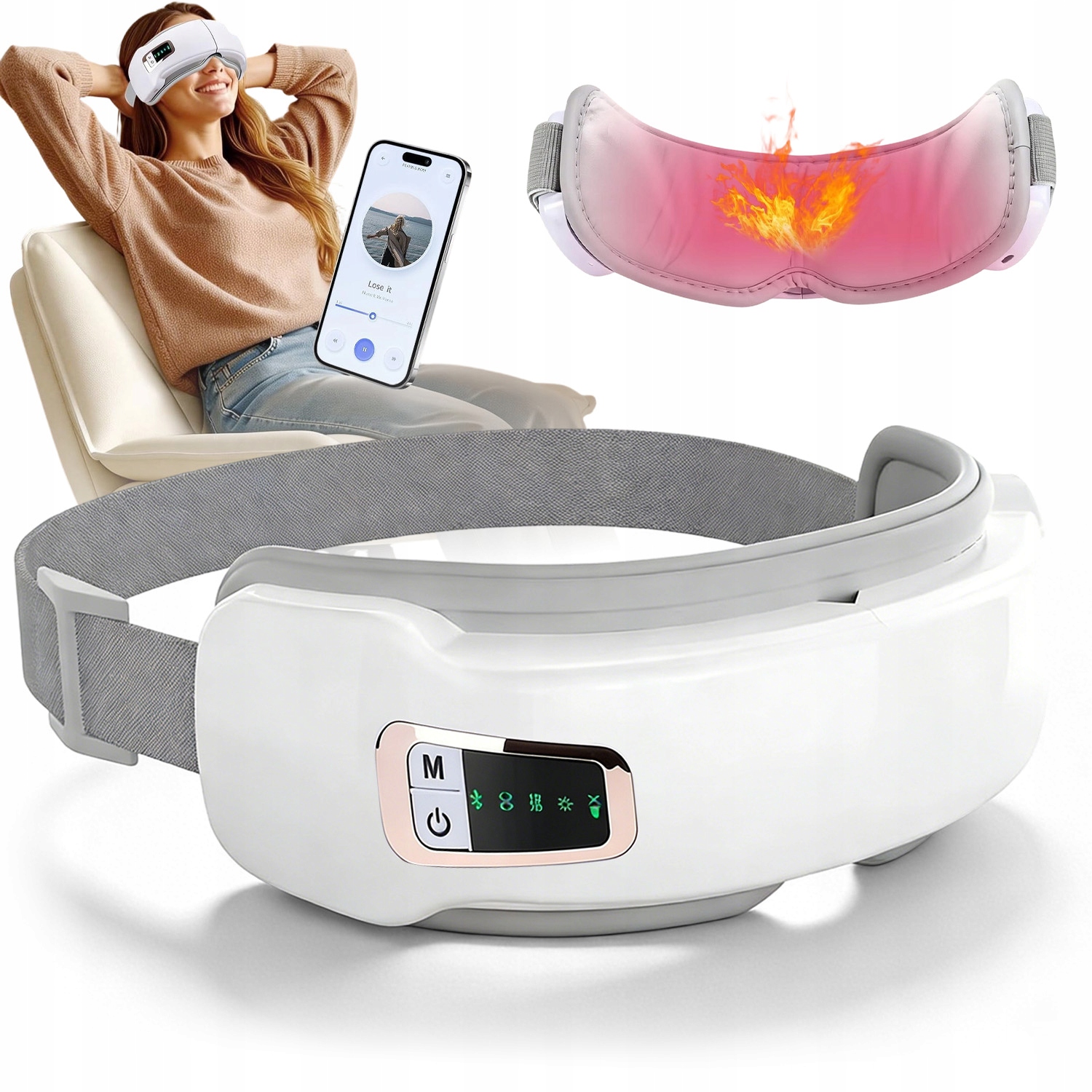 Masážní Přístroj Na Oči S 5 Režimy Zmírňuje Únavu A Suchost Očí