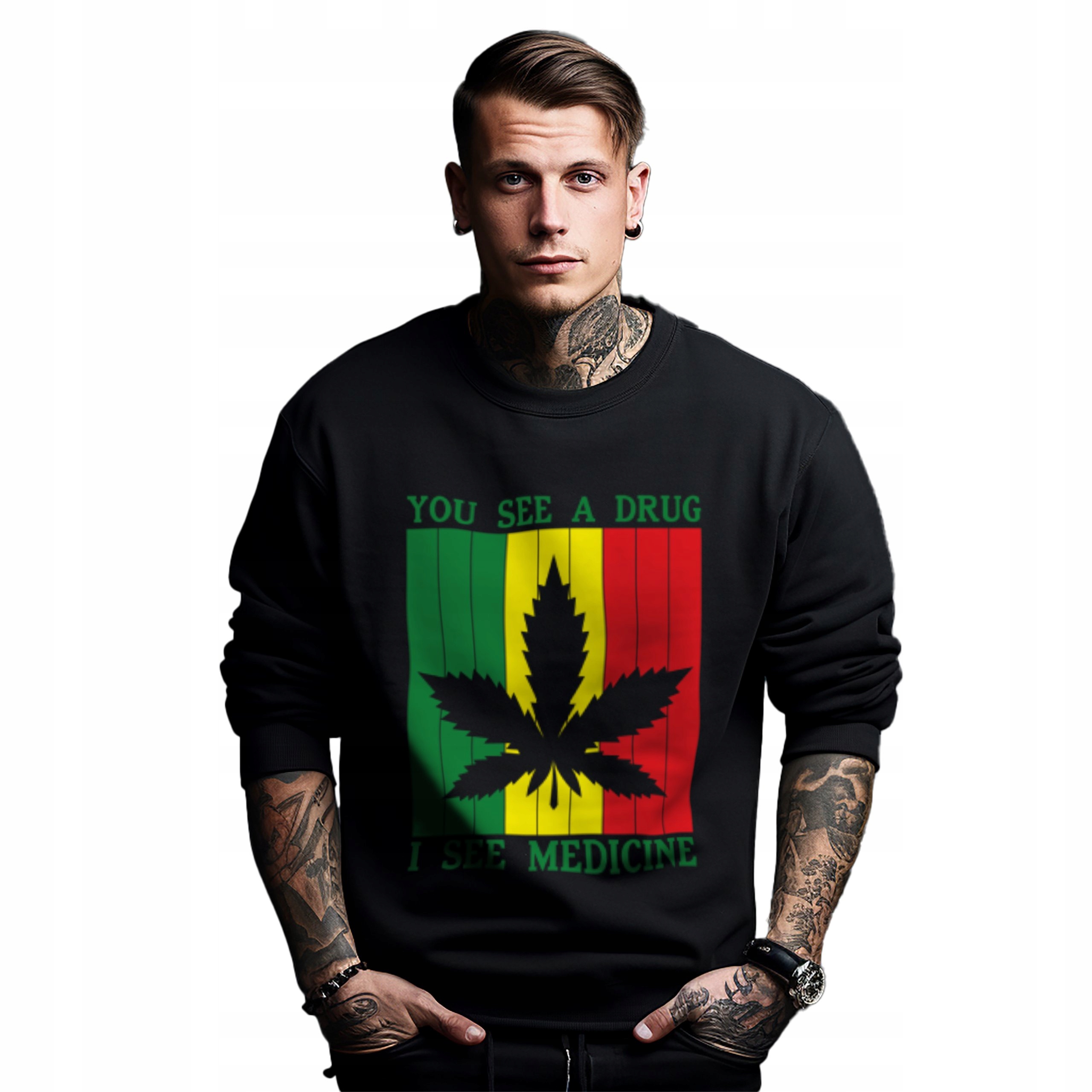 Mikina s potiskem You See A Drug I See Medicine