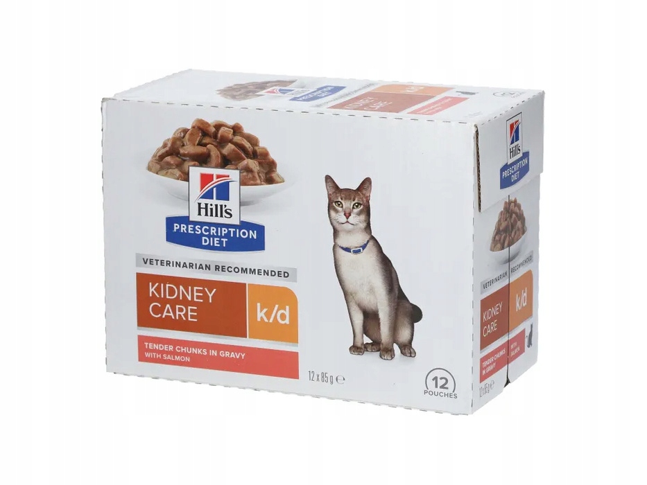 Levně Hill's Pd Feline K/d Kidney Care kapsička Losos 12 x 85 g