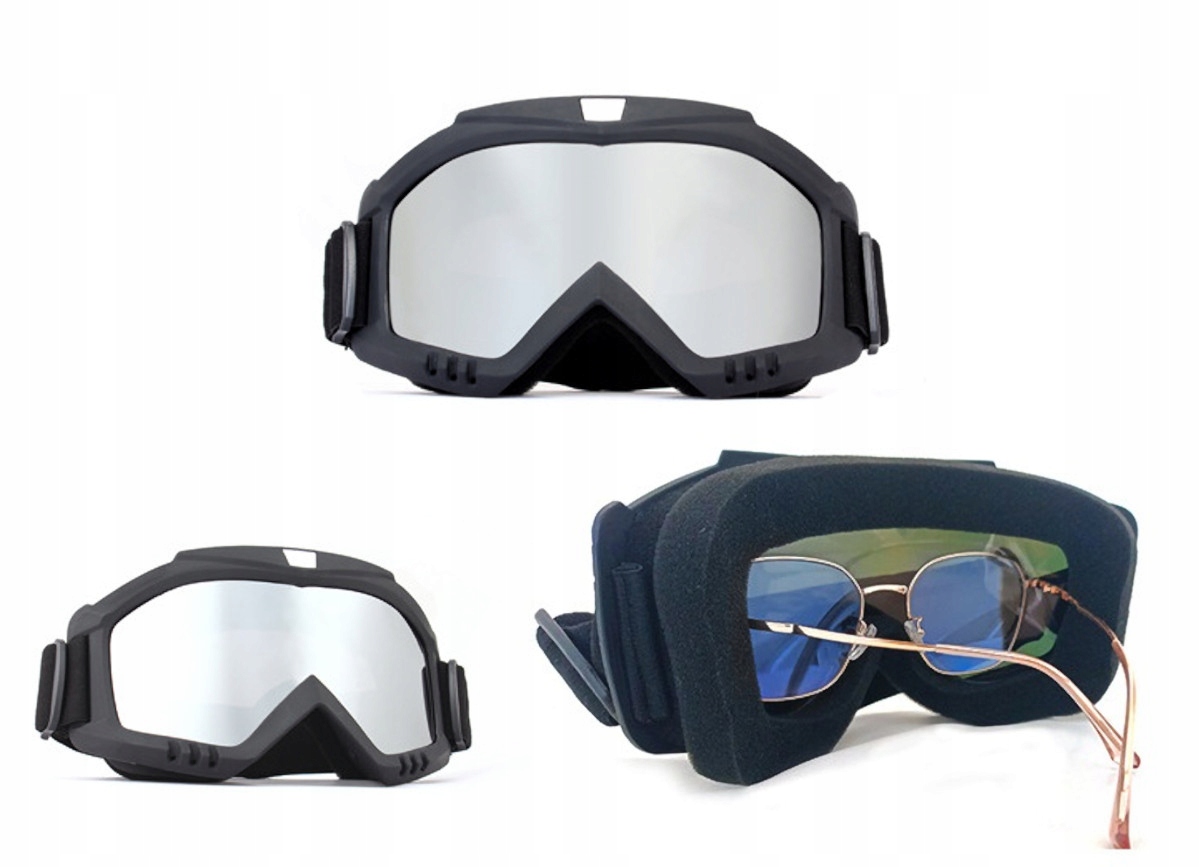 

Gogle narciarskie snowboard UV400 do okularów