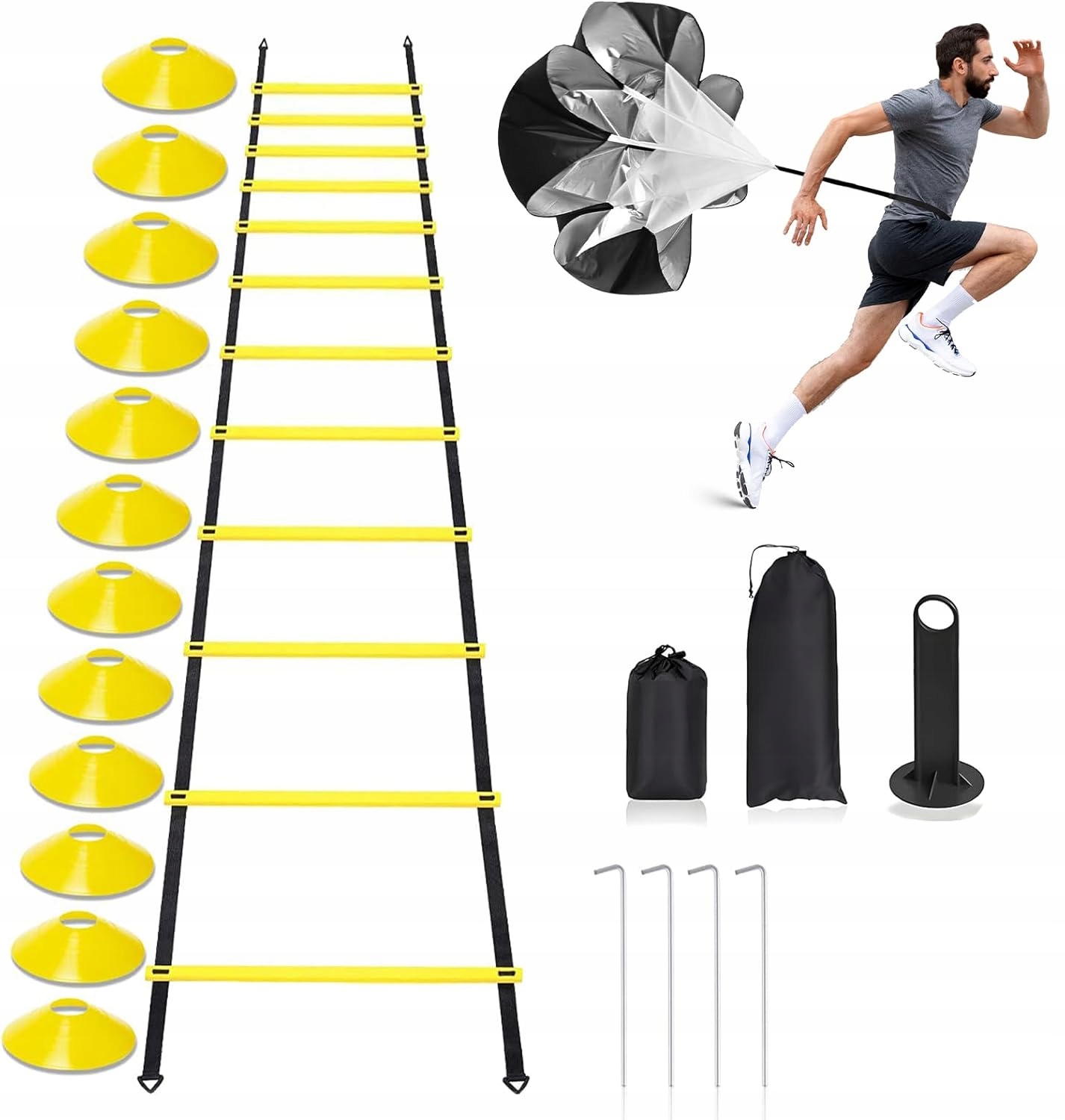 Zestaw Treningowy Piłki Nożnej Agility Ladder z Torbą Przenośną
