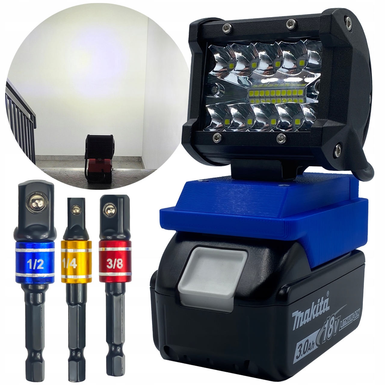 Sada Pracovní Lampa Makita 18V Max Sada Adaptérů Pro Nástavce