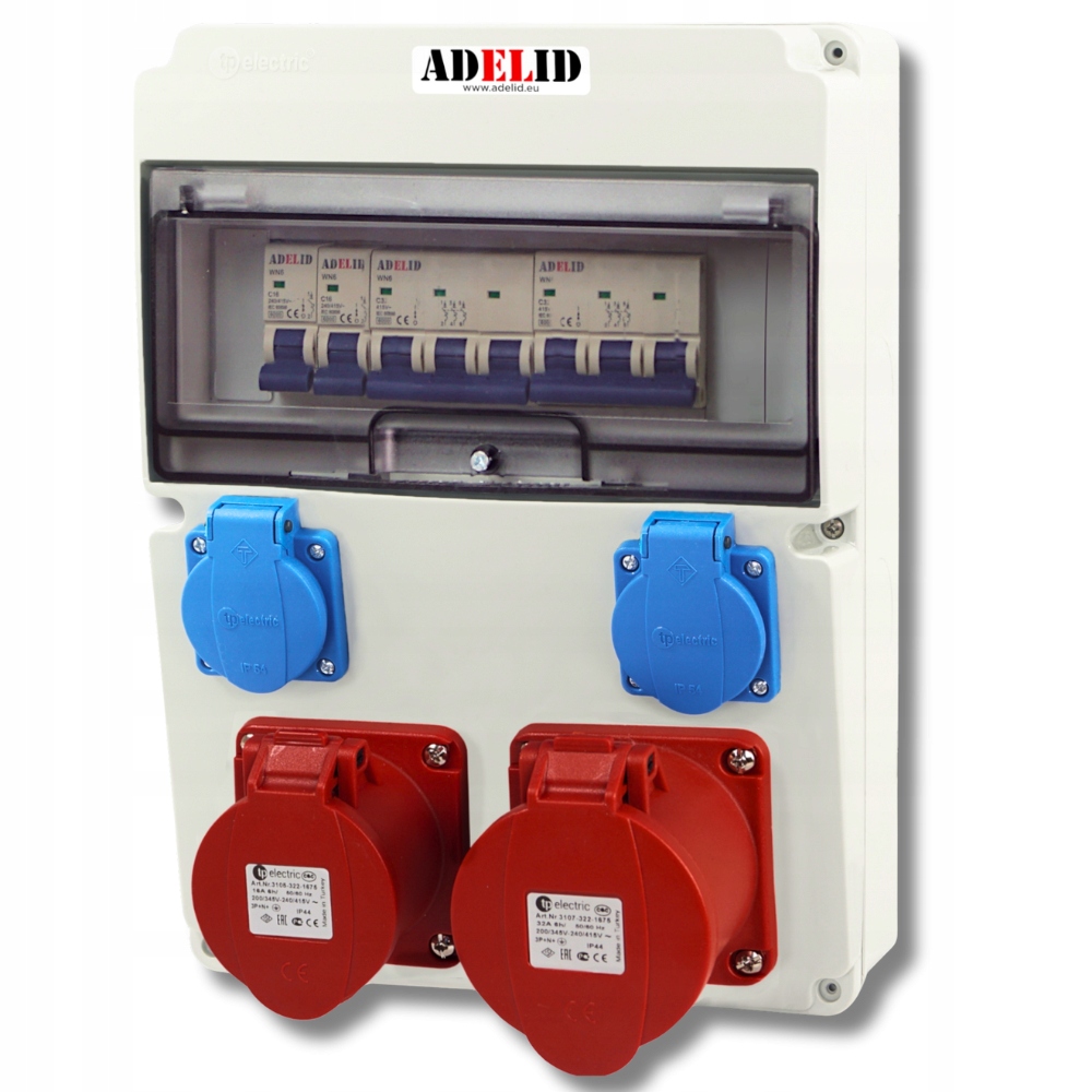 Stavební rozvaděč Zabezpečená schránka 2X32A 4P 230V