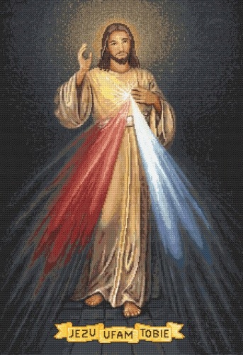 Kanva s potiskem Ježíš milosrdný