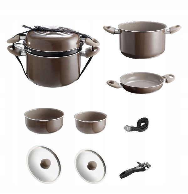 Garnki turystyczne Chocolate 7+1 fi 20 cm Brunner