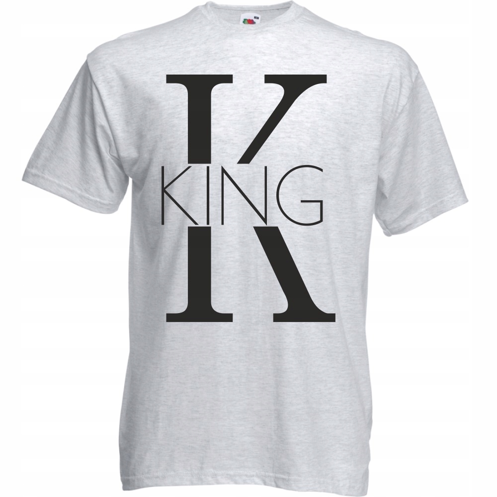 

Koszulka king król dla par XXL ash szara