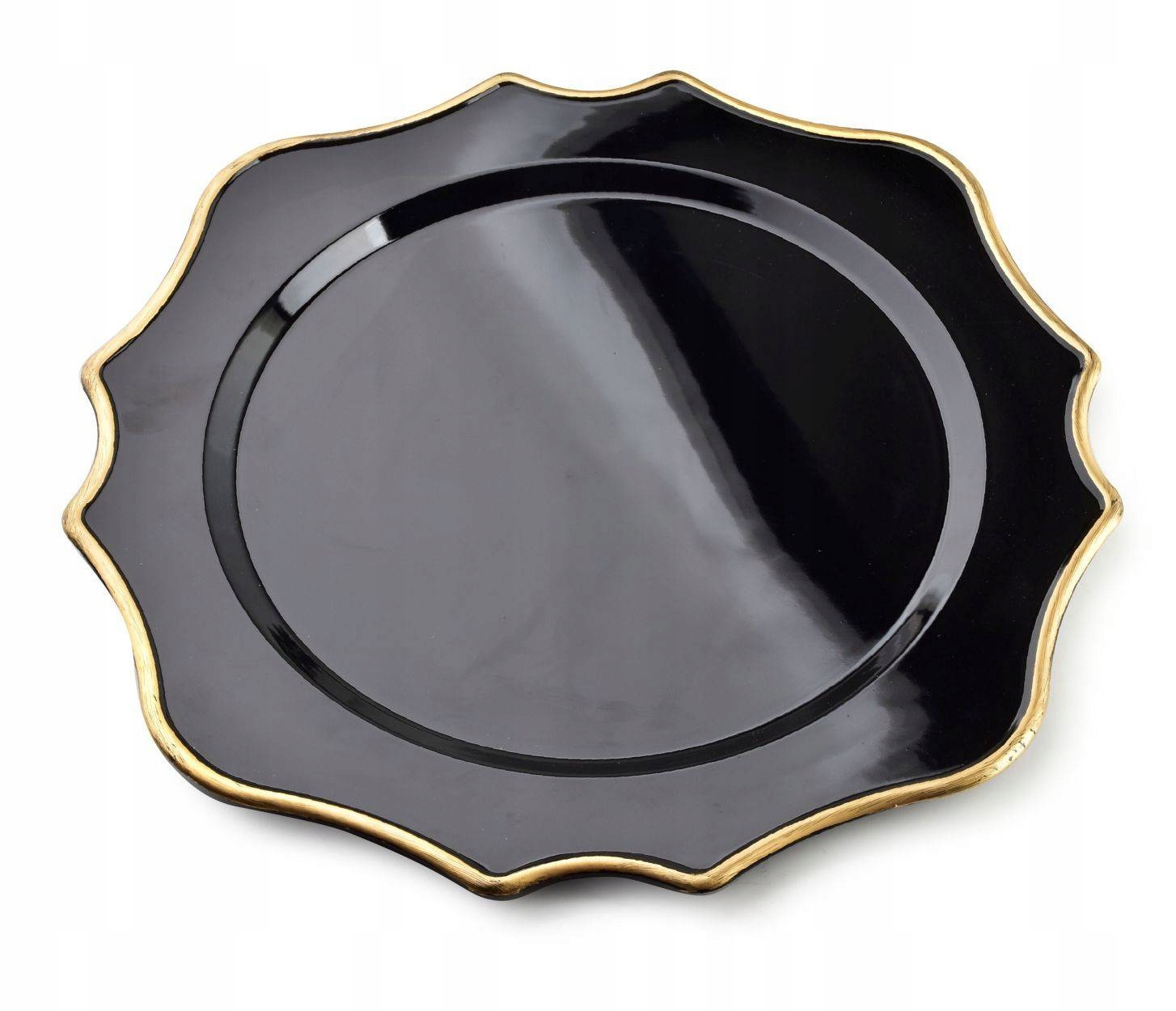 

Podstawka pod świece świecznik czarno złota 33 cm