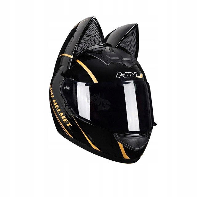 KASK MOTOCYKLOWY kobiecy z USZAMI uszy M