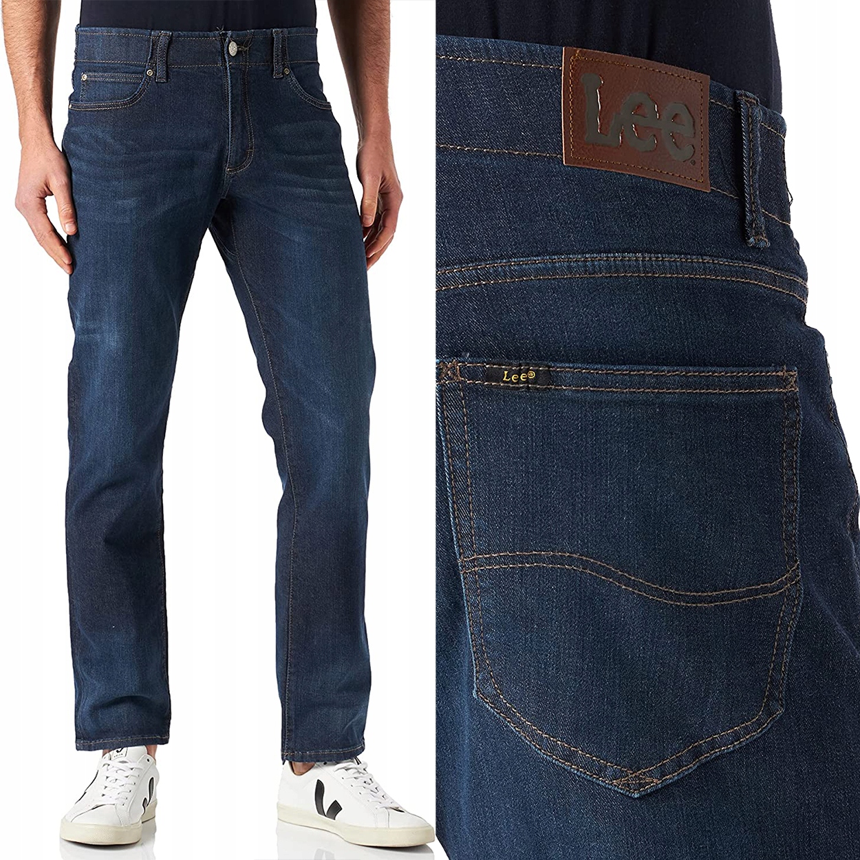 Lee Straight Fit Extreme Motion pohodlné rovné džíny W42 L36