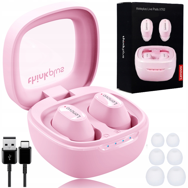 SŁUCHAWKI BLUETOOTH DAMSKIE BEZPRZEWODOWE SPORTOWE DO BIEGANIA + POWERBANK